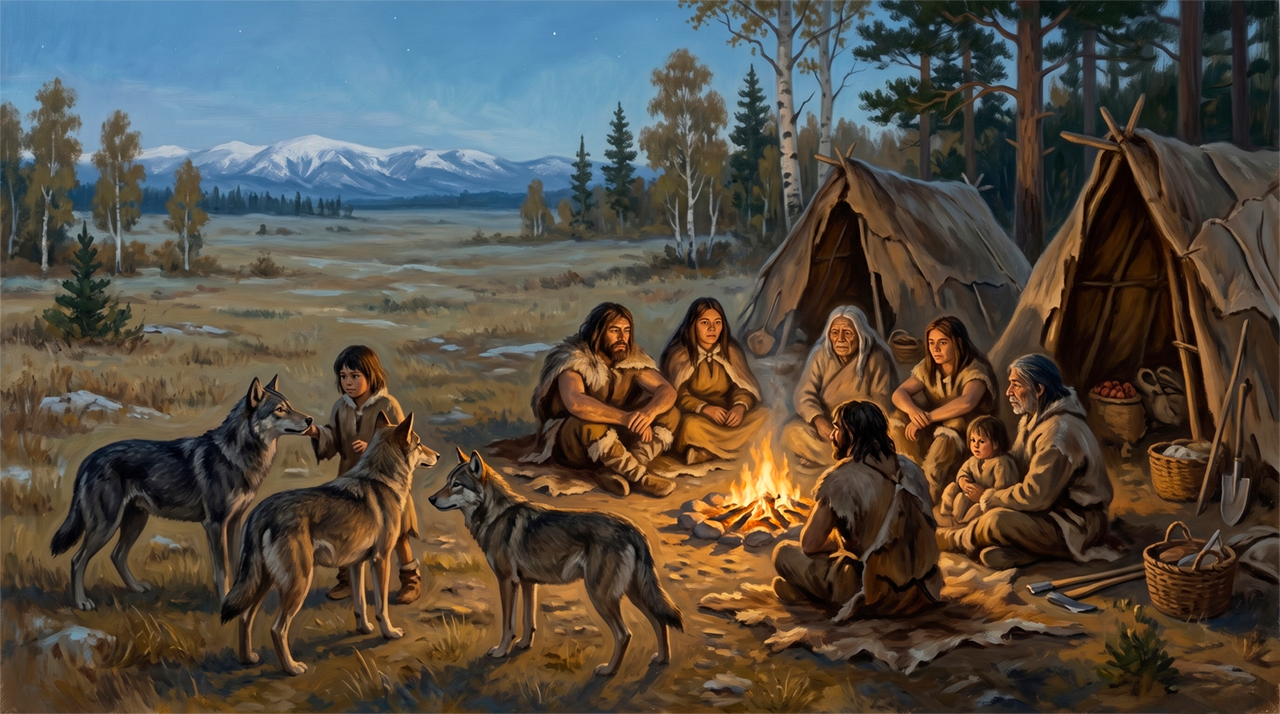 Wolves Family Humans A special relation: how wolves became dogs & what humans got from them ...